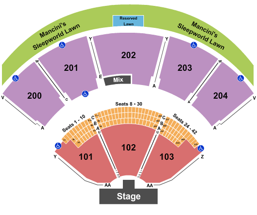 Shoreline Amphitheatre Matt Rife Seating Chart